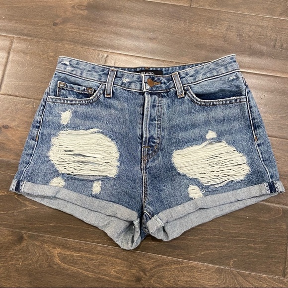 J Brand Gracie Rolled Hem Elevation Distressed Shorts size 26 - Picture 1 of 5